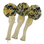 Jack Nicklaus Game Used Shaggy Knit Headcovers with Golden Bear Logo - Three
