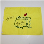 Jack Nicklaus & Gary Player Signed Undated Masters Embroidered Flag with Winning Years JSA ALOA