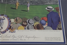 Currier and Ives Framed Centerfold- Bobby Jones Winning British Open