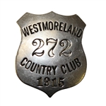 1915 Westmoreland Country Club Contestants Badge
