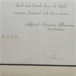 1937 Augusta Invitation Golf Tournament (Masters) Near Mint  Invitation to Sam Parks Jr.
