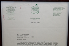 1969 Augusta National Letter - HORTON SMITH JACKET RETURNED to CLUB CONTENT - Philip Wahl Signed