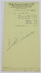 Ted Williams Signed Match Used Scorecard & Club Receipt Plus 1941 Life Magazine JSA ALOA