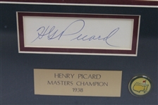 H.G. Picard Signed 1938 Masters Champion Display - Framed JSA ALOA