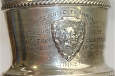 1935 Shenecossett CC 17th Annual Women's Invitational Tournament Sterling Trophy