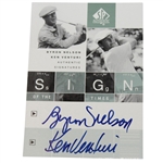 Byron Nelson & Ken Venturi Signed Sign of the Times Upper Deck Golf Card JSA ALOA