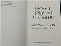 Byron Nelson Signed 'How I Played the Game' Golf Book JSA ALOA