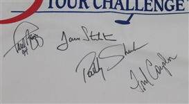 1996 Three Tour Challenge Caddy Bib LPGA HOF Patty Sheehan Signed by 10 W/Jack Nicklaus JSA ALOA