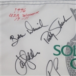 1996 Solheim Cup Course Flown Flag Signed by USA Team w/Patty Sheehan Caddy Plate JSA ALOA