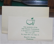 1983 Masters Tournament Gift - Gerber Steak Knives in Original Box with Notes