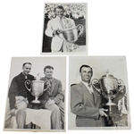 Ben Hogan, Paul Runyan, & Denny Shute Original PGA Championship Press Photos