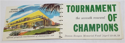 Mike Souchak Signed 1959 Tournament of Champions at Desert Inn CC Program JSA ALOA