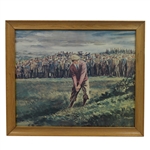 Dom Lupo Wood Framed Art Piece - Hitting Out of Rough