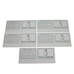 2001(x2), 2002, 2005, & 2008 Masters Tournament Official Scorecards