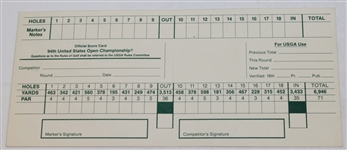 Arnold Palmer Signed 1994 US Open Official Scorecard - Last US Open JSA ALOA