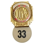 1934 ICGA Intercollegiate Golf Championship Contestant Badge - Charlie Yates Winner