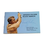 Arnold Palmer Signed 1971 Arnold Palmer Plays Merion Booklet JSA ALOA