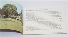 Arnold Palmer Signed 1971 'Arnold Palmer Plays Merion' Booklet JSA ALOA