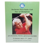 Arnold Palmer Signed 2005 Rochester Press Radio Club Display Photo JSA ALOA