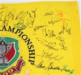 Multi-Signed 1999 PGA Championship at Medinah Embroidered Flag - Signed by Payne Stewart JSA ALOA
