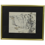 Fred Conway Original Marker Sketch of Arnold Palmer - Signed by Conway - JOHN ROTH COLLECTION