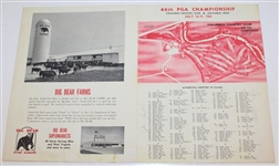 1964 PGA Pairing Sheet Signed by Palmer, Nicklaus, Hogan, Player, and others JSA ALOA