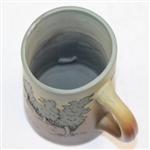 Vintage Weller Dickensware Lady Golfer Stein with Artist Mark 