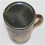 Vintage Weller Dickensware Lady Golfer Stein with Artist Mark 