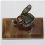Vintage Painted Bronze Art Deco Golfer - Repair Screw Area