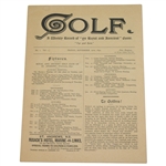 1890 Golf Weekly Record of "Ye Royal and Auncient" Game - September 19