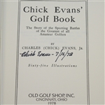 Chick Evans Signed Special Edition 'Chick Evans' Golf Book' JSA ALOA