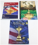 Lot of Eleven Ryder Cup Tournament Programs - 1987-2008 - Cups #27-37 JSA ALOA