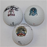 Martin Kaymer, Paul Azinger, and Mark Brooks Signed PGA Champ Logo Golf Balls JSA ALOA