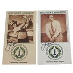 Pair of Jack Nicklaus Signed Memorial Tournament Handbooks - 1977 & 1984 Honoring Hagen & Snead JSA ALOA
