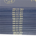 Lot of 15 Different US Open Rolex Annuals - 1989-96, 1998, 2000-2002, 2005, 2007-08