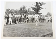 Lawson Little Signed Cut with 1935 US Amateur Wire Photo JSA ALOA
