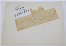 Lawson Little Signed Cut with 1935 US Amateur Wire Photo JSA ALOA