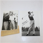 Sam Snead Signed 8x10 with Vintage Wire Photo JSA ALOA