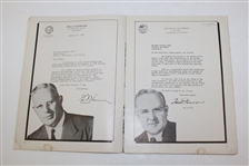 1948 US Open Lot - Program, Hogan with Trophy Photo, Course During Play Photo, and Bag Tag