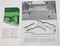 1972 US Open Lot: Program, Tickets, Scorecard, Pairing Sheets, Press Arm Band, Matchbook, and Golf Journal