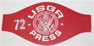 1972 US Open Lot: Program, Tickets, Scorecard, Pairing Sheets, Press Arm Band, Matchbook, and Golf Journal