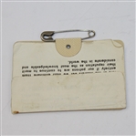 1967 Masters Tournament Badge #22407