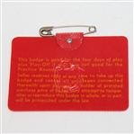 1972 Masters Tournament Badge #13403 - Jack Nicklaus Winner