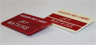 Seldom Seen 'Augusta Red Carpet' Badges - Issued to Jay Watkins