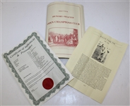 Circa 1905 W. M. Park Socket Wood Golf Club - with Information Packet