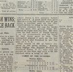 1930 NY Times Sports Section - Horton Smith Defeats Bobby Jones - Grand Slam Year!