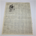 1930 NY Times Sports Section - Horton Smith Defeats Bobby Jones - Grand Slam Year!