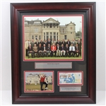 2005 Jack Nicklaus & British Open Legends Display - Photos, 5lb Note, & Plaque - Framed