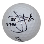Jim Furyk Signed "58" Inscription Golf Ball - Lowest Ever PGA Round! JSA Q17819