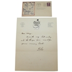 1933 Letter on Augusta National Letterhead with First Day Cachet - from Reed